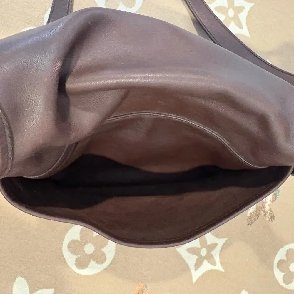 VTG COACH FLETCHER 1997 Crossbody Mahogany Brown Cowhide Leather N# M7M-4150
